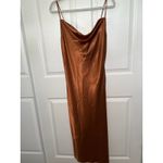 Birdy Grey  Lisa‎ Satin Slip Midi Dress Copper Size Small Wedding Guest Cowl Neck Photo 1