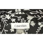 Calvin Klein Womens Black White Floral Print Sheer Dress Kaftan Swim Cover Up Photo 6