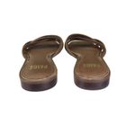 Paige  Dina Slide Sandal Womens 8 Brown Leather Square Toe‎ Criss Cross Strappy Photo 5