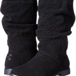 Toms  Serra perforated slouch boot in black suede HIGH ANKLE PULL ON Posh Sho Photo 10
