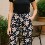 Somedays Lovin Pants High Waisted Floral Photo 0
