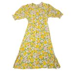 Faithfull the Brand Faithful the Brand Jean Marie Jolene Yellow Floral Midi Dress Photo 1