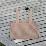 Hollister Brown  cropped sweater tank size large‎ Photo 7