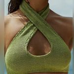 Bound by Bond Eye Carmen Crop Twist Bikini Top Green Size undefined Photo 0