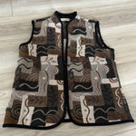 Coldwater Creek American Vintage  Tapestry Patchwork Vest Women's Zip Front Med Photo 0