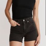 Madewell High Rise Distressed Black Cut-off Denim Shorts Photo 1