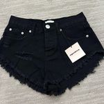 Revolve Black Denim Shorts Photo 2