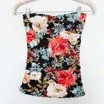 Wet Seal Y2K Tube Top Strapless Floral Black Size M Retro Indie Sleaze Coquette Photo 0