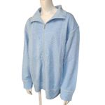 Tommy Bahama  Tobago Bay Palm Light Blue Women's Zip-Up Sweatshirt (L) Photo 1