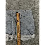 Eddie Bauer  Shorts Womens 4 Striped Denim Cuffed‎ Hem Nautical Preppy Classic Photo 7