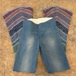 Judith March  NWT Pull On Multi-Colored Chevron High Rise Flare Crochet Jeans Photo 1