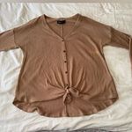 Abercrombie & Fitch : Soft A&f Cozy Women's Tan Button-Down Top Photo 0