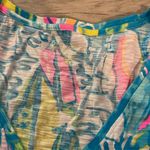 Lilly Pulitzer  small v neck tee pocket shirt sailboats neon print Photo 3