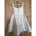 Lulus NWT  Bubbly Love White Taffeta Corset Mini Dress Bridal Shower Party Size L Photo 5