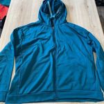 Nike blue green Teal zip up Hoodie hooded sweatshirt sweater Photo 0