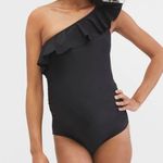 Motherhood Maternity BEACH BUMP™ RUFFLE FRONT ONE SHOULDER Swimsuit Photo 0