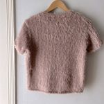 ZARA • NWT• Beige-Pink Eyelash Sweater• Sz M Photo 2