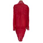 Soft Surroundings Soft Sorroundings Women Size XL Red Cover Ups Linen Crochet 21-924 Photo 3