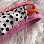 Victoria's Secret  Black white Dalmatian dot Strappy Cheeky Bikini swim Bottoms M Photo 3