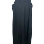 J.‎ Jill Perfect Pima Black Sleeveless Maxi Long Dress Full Length Photo 0