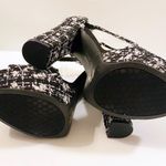 Chinese Laundry | Black Tweed Plaid Platform Block Heel size 8.5M Photo 4