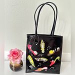 BLACK The Metropolitan Museum of Art Little Black Tote Purse Vinyl Plastic Rare Photo 1