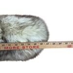 Genuine Blue Fox Fur shawl stole collar wrap scarf Brown Photo 7