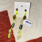 Free People  Ariana Ost Voyage Dangle Earrings Yellow Glass Photo 1