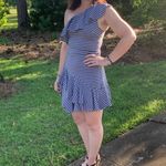 H by Halston Halston Grey Stripe Ruffle‎ Dress Size 6 Photo 8