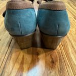 NAOT Dashing Pump Leather Mary Jane Heels Shoes Teal Brown 39 Hook & Loop size 8 Photo 2