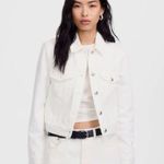 Madewell NWT White Crop Jean Trucker Jacket size XS Photo 0