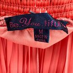 Be.You.tiful coral pleated boho tie waist lined maxi skirt M peasant festival Pink Size M Photo 6