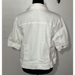 Talbots  Short Sleeve Jean Jacket White Size XL Stretch Classic Capsule Modern Photo 2