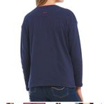 NWT Joules Jordan Notch Neck floral Embroidery Sweatshirt sz 8 Blue Photo 2