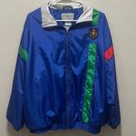 Unisex Crossroads Blue and Green Windbreaker with Sporty Design Size L Photo 0