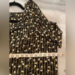 Premise  Studio Black Yellow Floral Striped V Neck Tie Long Sleeve Blouse Size M Photo 8