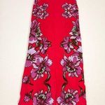 Free People Paint the Sun Slip Dress Red Purple Floral Racerback Dress Size S Photo 0