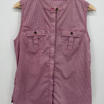 Royal Robbins  Purple Plaid Button Front Sleeveless Shirt Women Size M Golf Photo 0