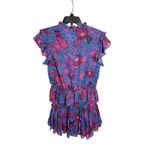 MISA Los Angeles MISA Floral Print Ruffle Tiered Mini Dress XS/S Blue Pink ‼️SAMPLE DRESS‼️ Photo 6