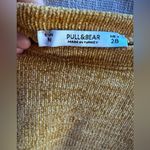 Pull & Bear  boxy gold/yellow velvety sweater-size medium Photo 3