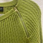 Jeanne pierre Womens  olive green pull over Crew Neck‎ Cable Knit Sweater XL Photo 2