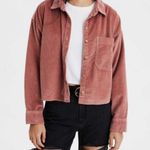 American Eagle Corduroy Button-Up Cropped 100% Cotton Jacket Women’s Size XS Photo 0