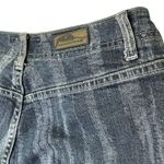 Fubu Women's Vintage Y2K Wide Straight Leg Medium Wash Stiped Jeans Size 12 Blue Photo 3