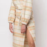 Missguided  Cream Check Extreme Collar Midaxi Sweater Dress size 2 new with tags Photo 0