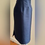 Rickie Freeman No Tag Teri Jon Black Silk Wool Black MIDI Pencil Skirt SZ 8. Photo 1