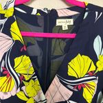 Maison Jules NWT Madison Jules Sydney Navy Blue Surplice Faux Wrap Tie Waist Floral Romper M Photo 2