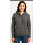 Vince  Cashmere Full Zip Hoodie Dark Grey Women Small Photo 12