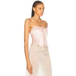 Love Shack Fancy  Lucarelli Top in Pink Pearl 2 New Womens Corset Strapless Photo 2