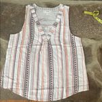 Anthropologie White Salmon Pink mine for Sleeveless V-Neck Blouse boho layer nwt Photo 0