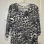 Heimish USA Grey/Black Animal Print 3/4 Sleeve Dress size S Photo 4